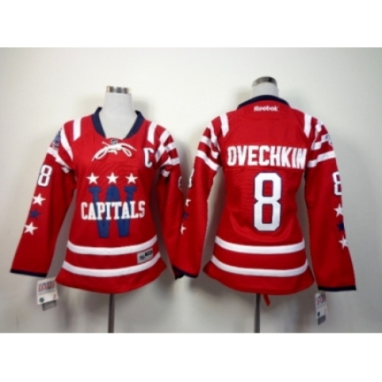 NHL Women Washington Capitals #8 Alex Ovechkin Red Stitched Jerseys(2015 Winter Classic) NHL Women Washington Capitals #8 Alex Ovechkin Red Stitched Jerseys(2015 Winter Classic)