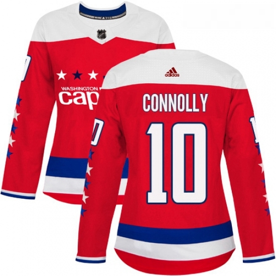 Womens Adidas Washington Capitals 10 Brett Connolly Authentic Red Alternate NHL Jersey Womens Adidas Washington Capitals 10 Brett Connolly Authentic Red Alternate NHL Jersey