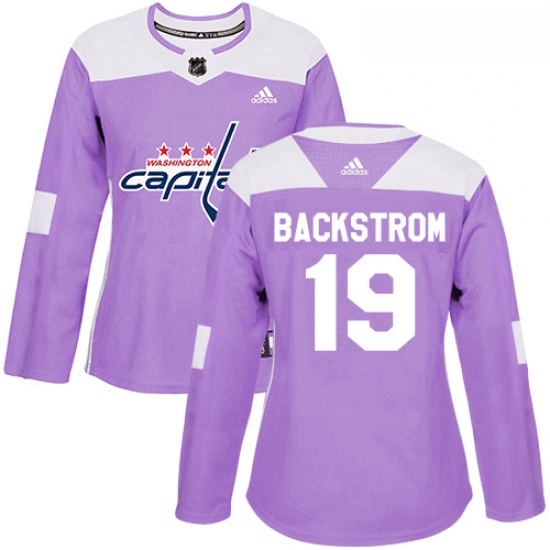 Womens Adidas Washington Capitals 19 Nicklas Backstrom Authentic Purple Fights Cancer Practice NHL Jersey Womens Adidas Washington Capitals 19 Nicklas Backstrom Authentic Purple Fights Cancer Practice NHL Jersey