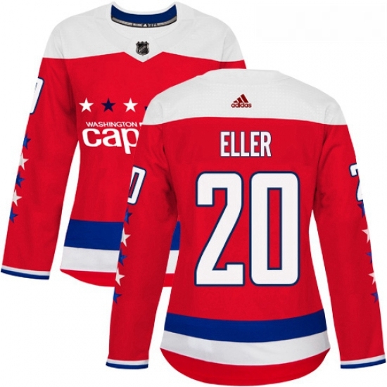 Womens Adidas Washington Capitals 20 Lars Eller Authentic Red Alternate NHL Jersey Womens Adidas Washington Capitals 20 Lars Eller Authentic Red Alternate NHL Jersey
