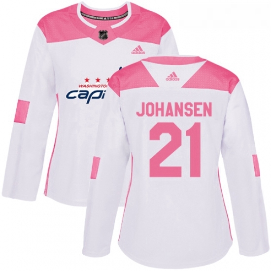Womens Adidas Washington Capitals 21 Lucas Johansen Authentic WhitePink Fashion NHL Jersey Womens Adidas Washington Capitals 21 Lucas Johansen Authentic WhitePink Fashion NHL Jersey