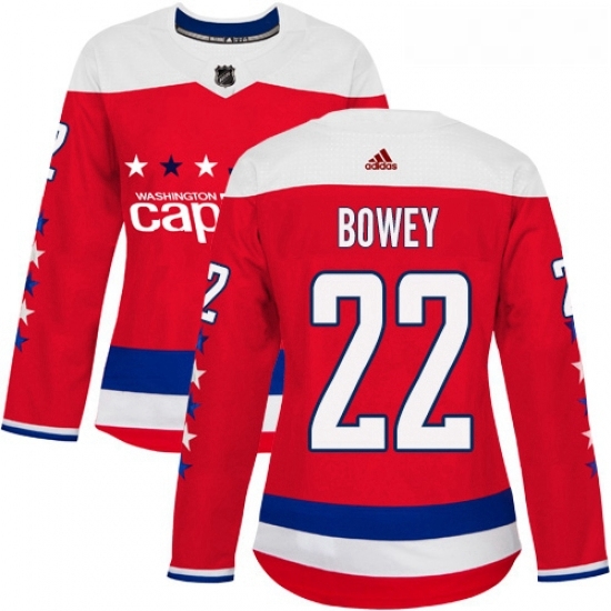 Womens Adidas Washington Capitals 22 Madison Bowey Authentic Red Alternate NHL Jersey Womens Adidas Washington Capitals 22 Madison Bowey Authentic Red Alternate NHL Jersey