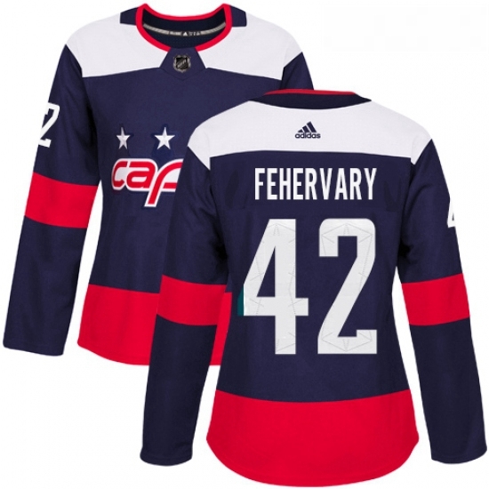 Womens Adidas Washington Capitals 42 Martin Fehervary Authentic Navy Blue 2018 Stadium Series NHL Jersey Womens Adidas Washington Capitals 42 Martin Fehervary Authentic Navy Blue 2018 Stadium Series NHL Jersey