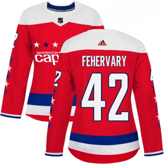 Womens Adidas Washington Capitals 42 Martin Fehervary Authentic Red Alternate NHL Jersey Womens Adidas Washington Capitals 42 Martin Fehervary Authentic Red Alternate NHL Jersey