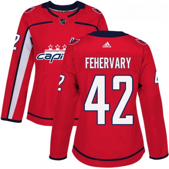 Womens Adidas Washington Capitals 42 Martin Fehervary Premier Red Home NHL Jersey Womens Adidas Washington Capitals 42 Martin Fehervary Premier Red Home NHL Jersey