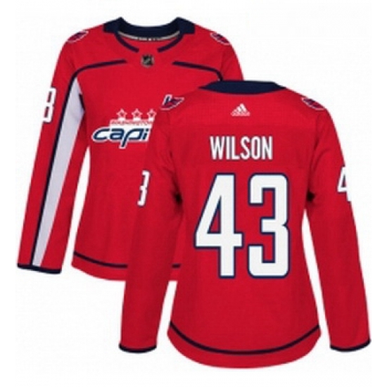 Womens Adidas Washington Capitals 43 Tom Wilson Authentic Red Home NHL Jersey Womens Adidas Washington Capitals 43 Tom Wilson Authentic Red Home NHL Jersey