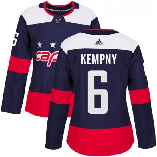 Womens Adidas Washington Capitals 6 Michal Kempny Authentic Navy Blue 2018 Stadium Series NHL Jerse Womens Adidas Washington Capitals 6 Michal Kempny Authentic Navy Blue 2018 Stadium Series NHL Jerse