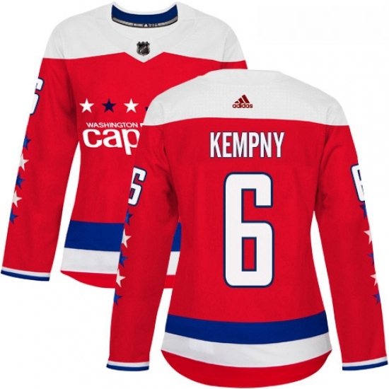 Womens Adidas Washington Capitals 6 Michal Kempny Authentic Red Alternate NHL Jersey Womens Adidas Washington Capitals 6 Michal Kempny Authentic Red Alternate NHL Jersey