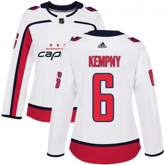 Womens Adidas Washington Capitals 6 Michal Kempny Authentic White Away NHL Jersey Womens Adidas Washington Capitals 6 Michal Kempny Authentic White Away NHL Jersey