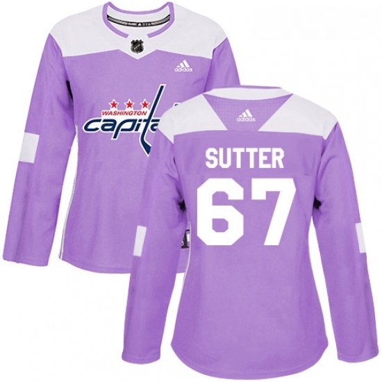 Womens Adidas Washington Capitals 67 Riley Sutter Authentic Purple Fights Cancer Practice NHL Jersey Womens Adidas Washington Capitals 67 Riley Sutter Authentic Purple Fights Cancer Practice NHL Jersey