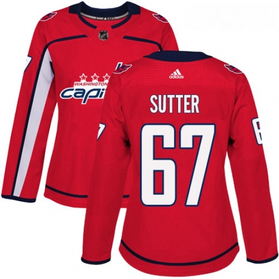 Womens Adidas Washington Capitals 67 Riley Sutter Authentic Red Home NHL Jerse Womens Adidas Washington Capitals 67 Riley Sutter Authentic Red Home NHL Jerse