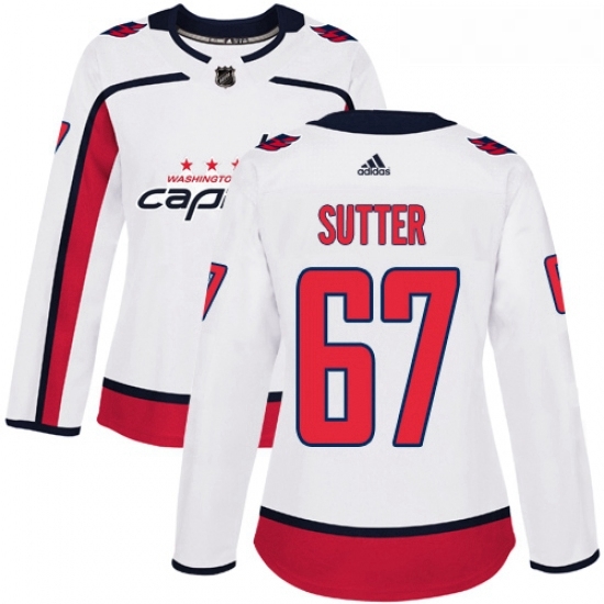 Womens Adidas Washington Capitals 67 Riley Sutter Authentic White Away NHL Jerse Womens Adidas Washington Capitals 67 Riley Sutter Authentic White Away NHL Jerse