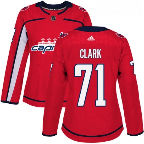 Womens Adidas Washington Capitals 71 Kody Clark Authentic Red Home NHL Jersey Womens Adidas Washington Capitals 71 Kody Clark Authentic Red Home NHL Jersey