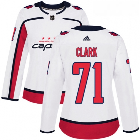 Womens Adidas Washington Capitals 71 Kody Clark Authentic White Away NHL Jerse Womens Adidas Washington Capitals 71 Kody Clark Authentic White Away NHL Jerse