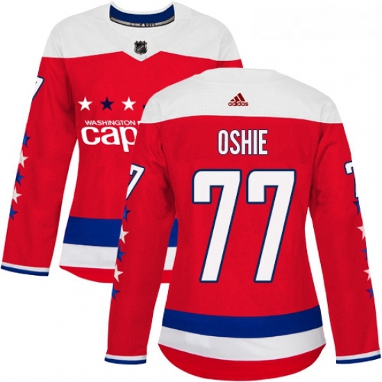 Womens Adidas Washington Capitals 77 TJ Oshie Authentic Red Alternate NHL Jersey Womens Adidas Washington Capitals 77 TJ Oshie Authentic Red Alternate NHL Jersey