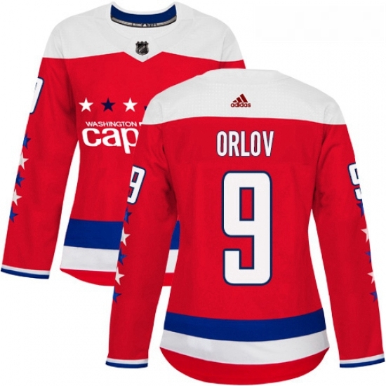 Womens Adidas Washington Capitals 9 Dmitry Orlov Authentic Red Alternate NHL Jersey Womens Adidas Washington Capitals 9 Dmitry Orlov Authentic Red Alternate NHL Jersey