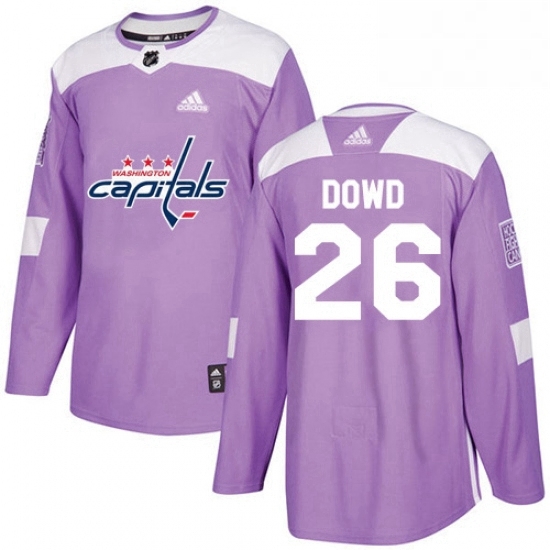 Youth Adidas Washington Capitals 26 Nic Dowd Authentic Purple Fights Cancer Practice NHL Jersey Youth Adidas Washington Capitals 26 Nic Dowd Authentic Purple Fights Cancer Practice NHL Jersey