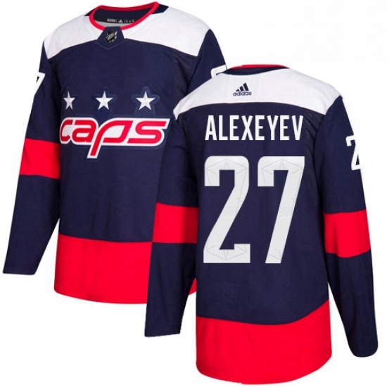 Youth Adidas Washington Capitals 27 Alexander Alexeyev Authentic Navy Blue 2018 Stadium Series NHL Jerse Youth Adidas Washington Capitals 27 Alexander Alexeyev Authentic Navy Blue 2018 Stadium Series NHL Jerse