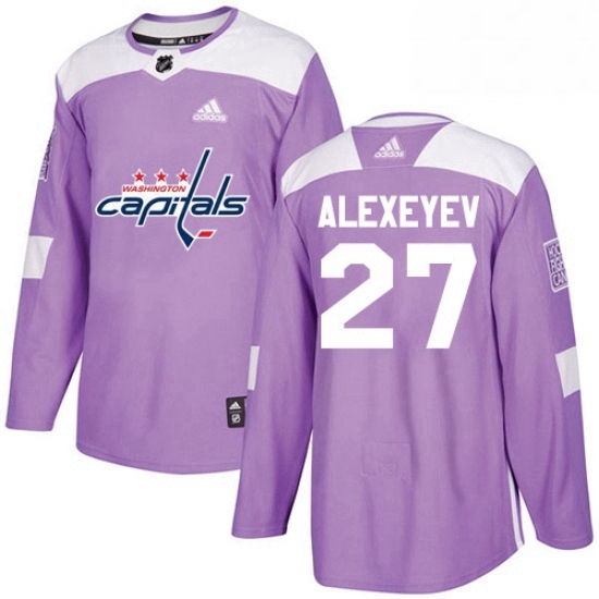 Youth Adidas Washington Capitals 27 Alexander Alexeyev Authentic Purple Fights Cancer Practice NHL Jerse Youth Adidas Washington Capitals 27 Alexander Alexeyev Authentic Purple Fights Cancer Practice NHL Jerse
