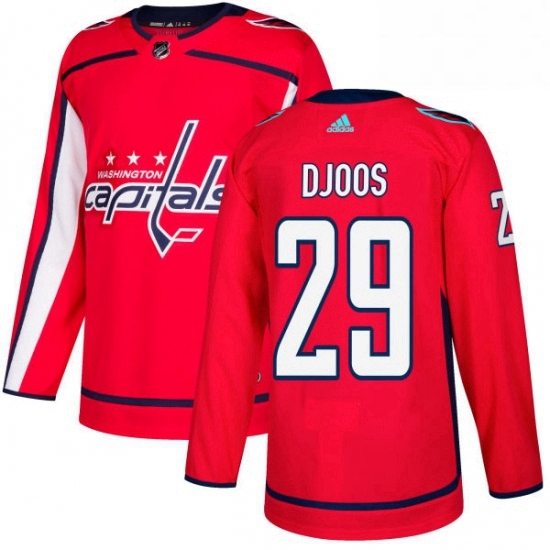 Youth Adidas Washington Capitals 29 Christian Djoos Premier Red Home NHL Jersey 