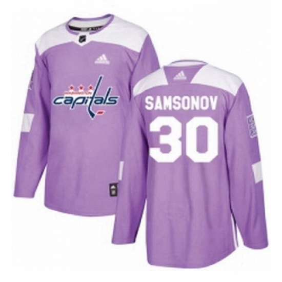 Youth Adidas Washington Capitals 30 Ilya Samsonov Authentic Purple Fights Cancer Practice NHL Jersey Youth Adidas Washington Capitals 30 Ilya Samsonov Authentic Purple Fights Cancer Practice NHL Jersey