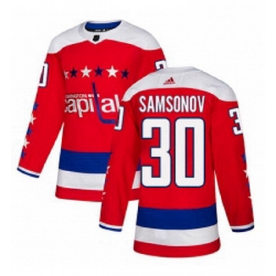 Youth Adidas Washington Capitals 30 Ilya Samsonov Authentic Red Alternate NHL Jersey Youth Adidas Washington Capitals 30 Ilya Samsonov Authentic Red Alternate NHL Jersey