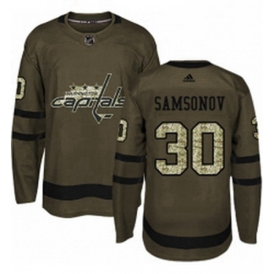 Youth Adidas Washington Capitals 30 Ilya Samsonov Premier Green Salute to Service NHL Jersey Youth Adidas Washington Capitals 30 Ilya Samsonov Premier Green Salute to Service NHL Jersey