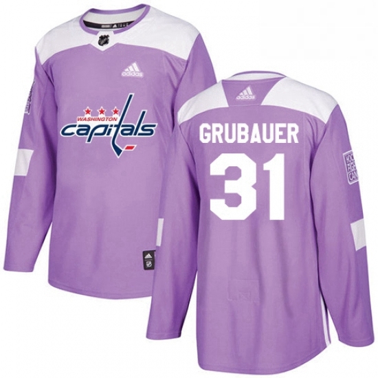 Youth Adidas Washington Capitals 31 Philipp Grubauer Authentic Purple Fights Cancer Practice NHL Jersey Youth Adidas Washington Capitals 31 Philipp Grubauer Authentic Purple Fights Cancer Practice NHL Jersey