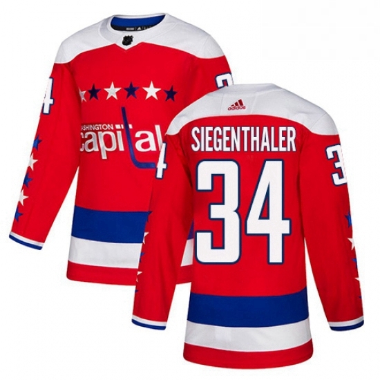 Youth Adidas Washington Capitals 34 Jonas Siegenthaler Authentic Red Alternate NHL Jersey Youth Adidas Washington Capitals 34 Jonas Siegenthaler Authentic Red Alternate NHL Jersey