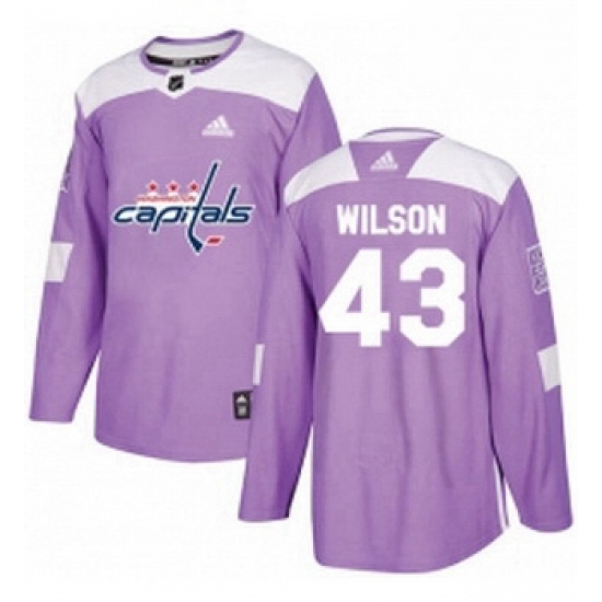 Youth Adidas Washington Capitals 43 Tom Wilson Authentic Purple Fights Cancer Practice NHL Jersey Youth Adidas Washington Capitals 43 Tom Wilson Authentic Purple Fights Cancer Practice NHL Jersey
