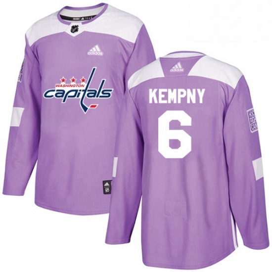 Youth Adidas Washington Capitals 6 Michal Kempny Authentic Purple Fights Cancer Practice NHL Jerse Youth Adidas Washington Capitals 6 Michal Kempny Authentic Purple Fights Cancer Practice NHL Jerse