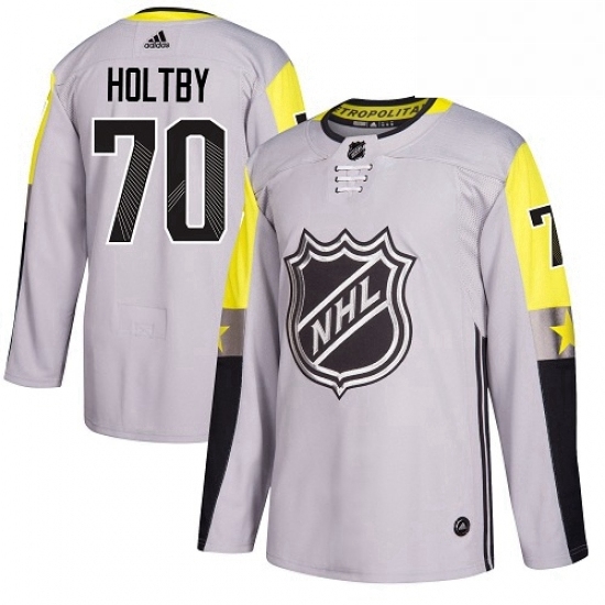 Youth Adidas Washington Capitals 70 Braden Holtby Authentic Gray 2018 All Star Metro Division NHL Jersey 
