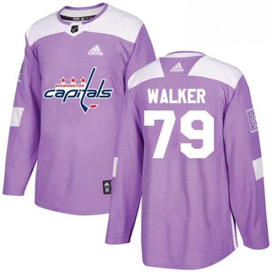 Youth Adidas Washington Capitals 79 Nathan Walker Authentic Purple Fights Cancer Practice NHL Jersey Youth Adidas Washington Capitals 79 Nathan Walker Authentic Purple Fights Cancer Practice NHL Jersey