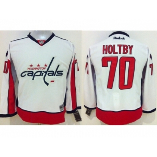 Youth NHL Washington Capitals #70 Braden Holtby Stitched white jerseys Youth NHL Washington Capitals #70 Braden Holtby Stitched white jerseys