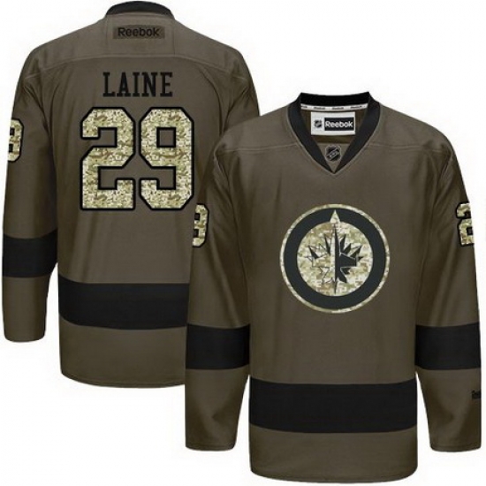 Jets #29 Patrik Laine Green Salute to Service Stitched NHL Jersey Jets #29 Patrik Laine Green Salute to Service Stitched NHL Jersey