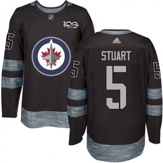 Jets #5 Mark Stuart Black 1917 2017 100th Anniversary Stitched NHL Jersey Jets #5 Mark Stuart Black 1917 2017 100th Anniversary Stitched NHL Jersey