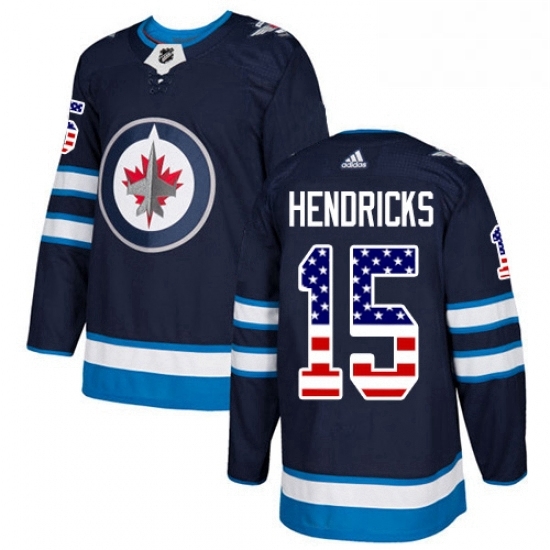 Mens Adidas Winnipeg Jets 15 Matt Hendricks Authentic Navy Blue USA Flag Fashion NHL Jersey Mens Adidas Winnipeg Jets 15 Matt Hendricks Authentic Navy Blue USA Flag Fashion NHL Jersey
