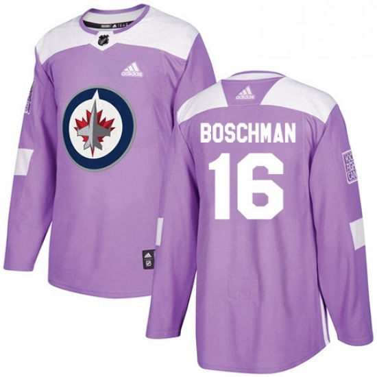 Mens Adidas Winnipeg Jets 16 Laurie Boschman Authentic Purple Fights Cancer Practice NHL Jersey Mens Adidas Winnipeg Jets 16 Laurie Boschman Authentic Purple Fights Cancer Practice NHL Jersey