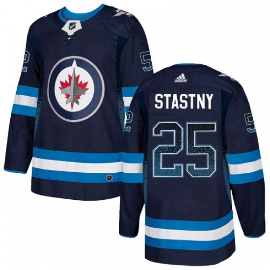 Mens Adidas Winnipeg Jets 25 Paul Stastny Authentic Navy Blue Drift Fashion NHL Jersey Mens Adidas Winnipeg Jets 25 Paul Stastny Authentic Navy Blue Drift Fashion NHL Jersey