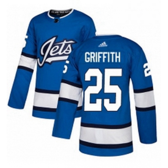 Mens Adidas Winnipeg Jets 25 Seth Griffith Authentic Blue Alternate NHL Jersey Mens Adidas Winnipeg Jets 25 Seth Griffith Authentic Blue Alternate NHL Jersey