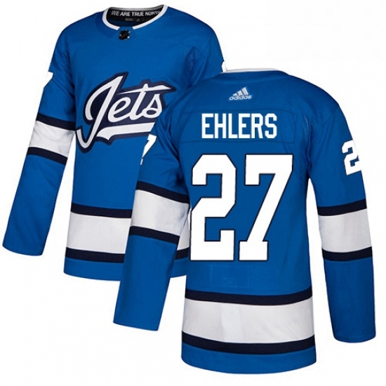 Mens Adidas Winnipeg Jets 27 Nikolaj Ehlers Authentic Blue Alternate NHL Jersey Mens Adidas Winnipeg Jets 27 Nikolaj Ehlers Authentic Blue Alternate NHL Jersey