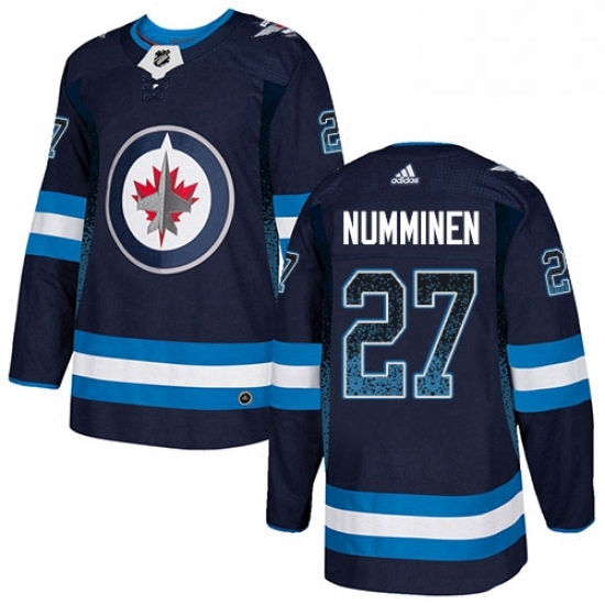 Mens Adidas Winnipeg Jets 27 Teppo Numminen Authentic Navy Blue Drift Fashion NHL Jersey Mens Adidas Winnipeg Jets 27 Teppo Numminen Authentic Navy Blue Drift Fashion NHL Jersey