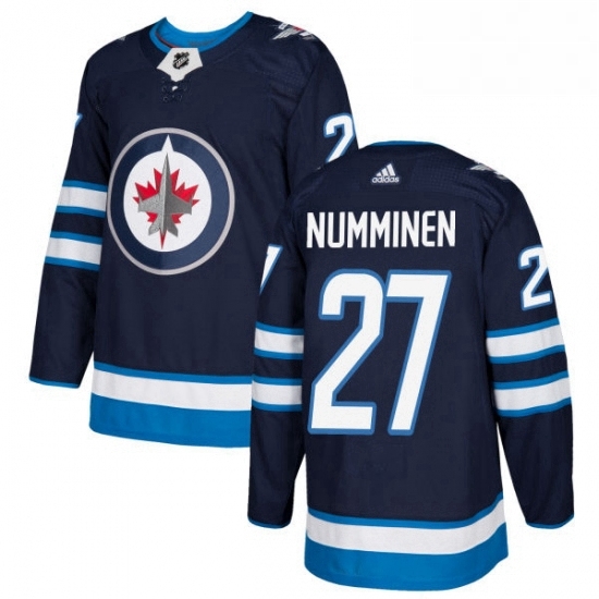 Mens Adidas Winnipeg Jets 27 Teppo Numminen Premier Navy Blue Home NHL Jersey Mens Adidas Winnipeg Jets 27 Teppo Numminen Premier Navy Blue Home NHL Jersey