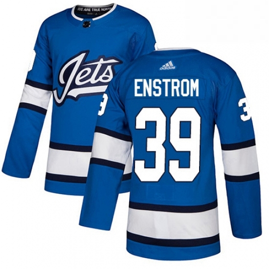 Mens Adidas Winnipeg Jets 39 Tobias Enstrom Authentic Blue Alternate NHL Jersey Mens Adidas Winnipeg Jets 39 Tobias Enstrom Authentic Blue Alternate NHL Jersey