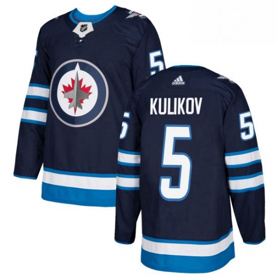 Mens Adidas Winnipeg Jets 5 Dmitry Kulikov Premier Navy Blue Home NHL Jersey Mens Adidas Winnipeg Jets 5 Dmitry Kulikov Premier Navy Blue Home NHL Jersey