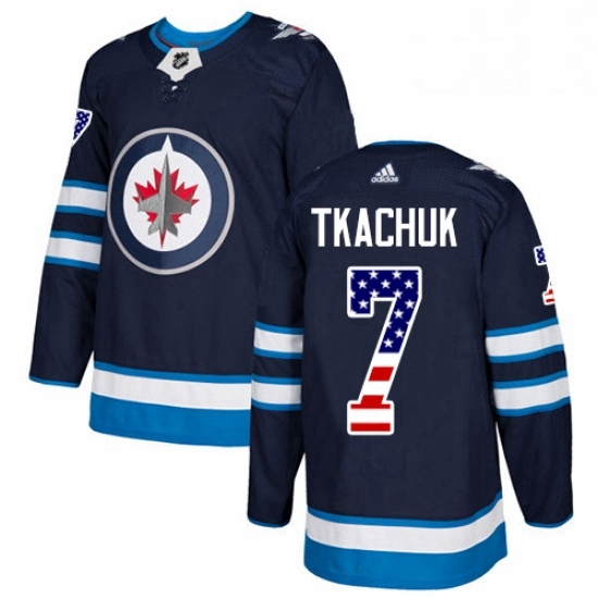 Mens Adidas Winnipeg Jets 7 Keith Tkachuk Authentic Navy Blue USA Flag Fashion NHL Jersey Mens Adidas Winnipeg Jets 7 Keith Tkachuk Authentic Navy Blue USA Flag Fashion NHL Jersey