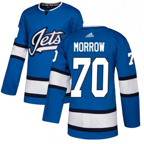 Mens Adidas Winnipeg Jets 70 Joe Morrow Authentic Blue Alternate NHL Jersey Mens Adidas Winnipeg Jets 70 Joe Morrow Authentic Blue Alternate NHL Jersey
