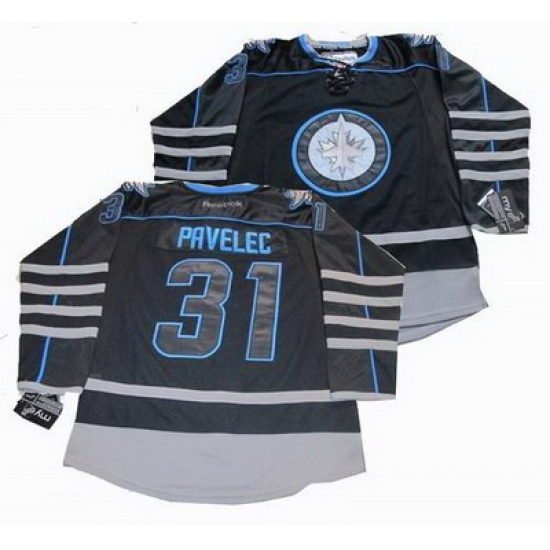 Winnipeg Jets #31 Ondrej Pavelec black ice Jersey Winnipeg Jets #31 Ondrej Pavelec black ice Jersey