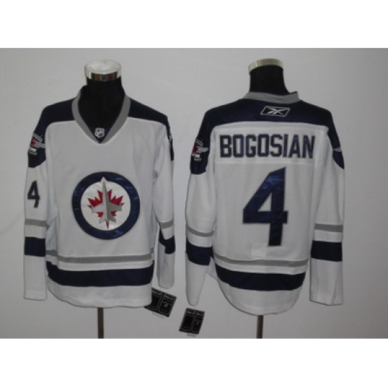 Winnipeg Jets Authentic Jerseys #4 Zach Bogosian WHITE Jersey Winnipeg Jets Authentic Jerseys #4 Zach Bogosian WHITE Jersey