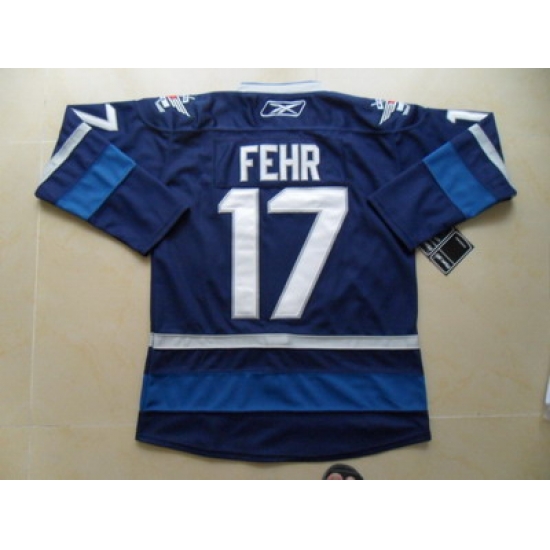 nhl winnipeg jets #17 fehr blue 2011 new nhl winnipeg jets #17 fehr blue 2011 new